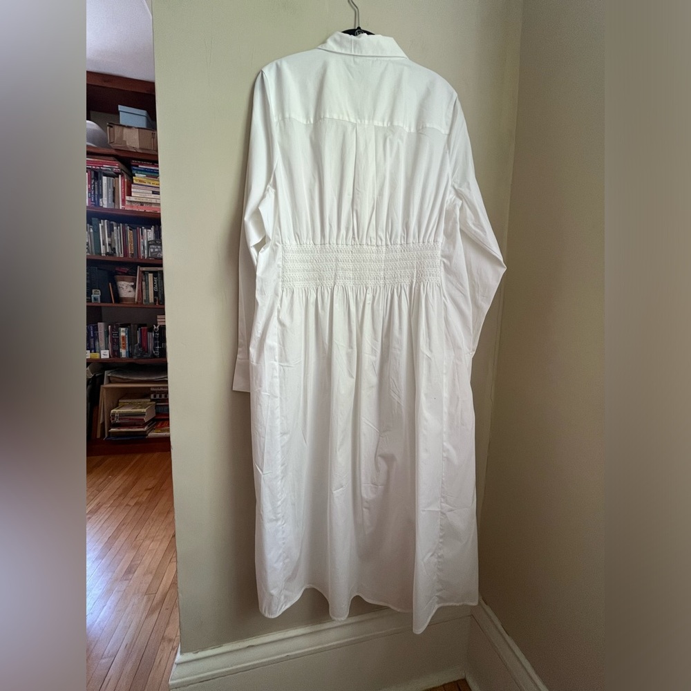 universal standard white cotton midi shirtdress - hamptons shirtdress - Picture 10 of 10
